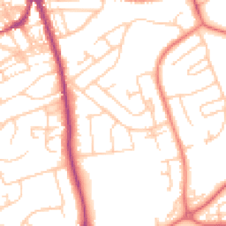 Daytime road noise heatmap for WA4 3AB