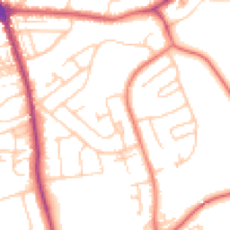 Daytime road noise heatmap for WA4 3AY