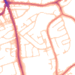 Daytime road noise heatmap for WA4 3AZ