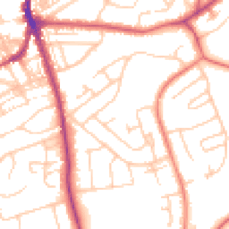 Daytime road noise heatmap for WA4 3BB