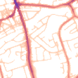 Daytime road noise heatmap for WA4 3BD