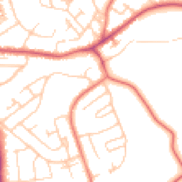 Daytime road noise heatmap for WA4 3BU