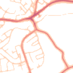 Daytime road noise heatmap for WA4 3BX