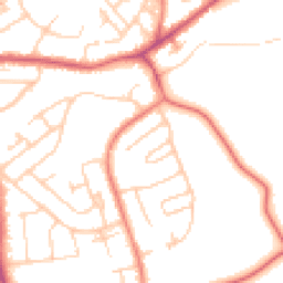 Daytime road noise heatmap for WA4 3BY