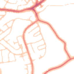 Daytime road noise heatmap for WA4 3DA