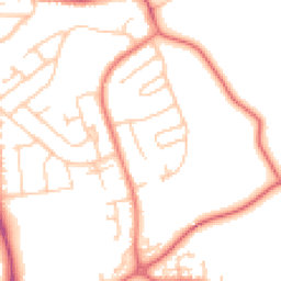Daytime road noise heatmap for WA4 3DD