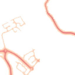 Daytime road noise heatmap for WA4 3EB
