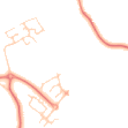 Daytime road noise heatmap for WA4 3ED