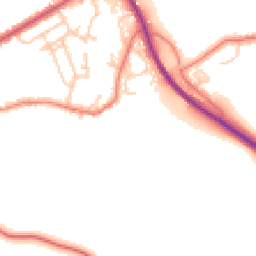 Daytime road noise heatmap for WA4 3EY