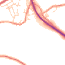 Daytime road noise heatmap for WA4 3EZ