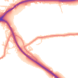 Daytime road noise heatmap for WA4 3JT