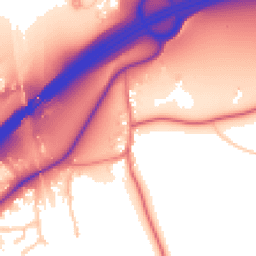 Daytime road noise heatmap for WA4 4AZ