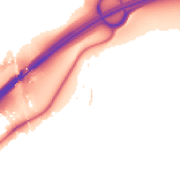 Night-time road noise heatmap for WA4 4AZ