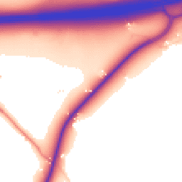 Daytime road noise heatmap for WA4 4DP