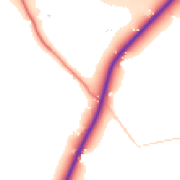 Daytime road noise heatmap for WA4 4DW