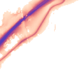 Night-time road noise heatmap for WA4 4GA
