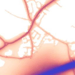 Daytime road noise heatmap for WA4 4GG