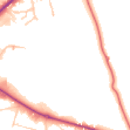 Daytime road noise heatmap for WA4 4JX