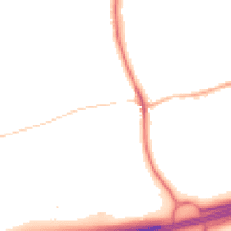 Night-time road noise heatmap for WA4 4NF