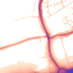 Daytime road noise heatmap for WA4 4NG