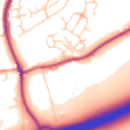 Daytime road noise heatmap for WA4 4NR