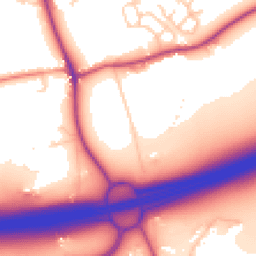 Daytime road noise heatmap for WA4 4NU
