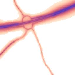 Night-time road noise heatmap for WA4 4NX