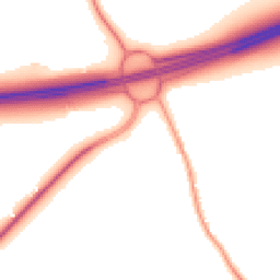 Night-time road noise heatmap for WA4 4NY