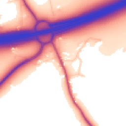 Daytime road noise heatmap for WA4 4NZ