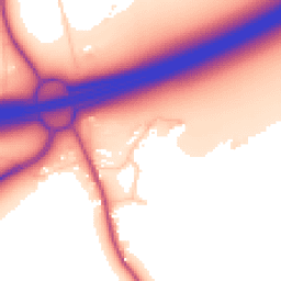 Daytime road noise heatmap for WA4 4PA