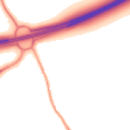 Night-time road noise heatmap for WA4 4PD