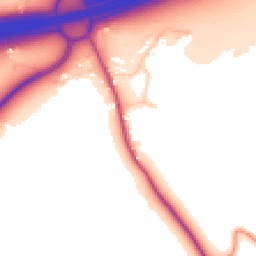 Daytime road noise heatmap for WA4 4PF