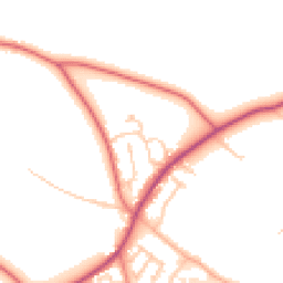 Daytime road noise heatmap for WA4 4QS