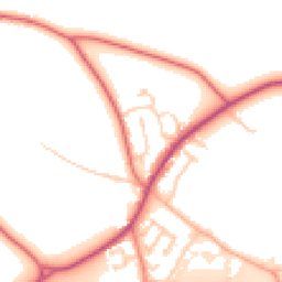 Daytime road noise heatmap for WA4 4QU