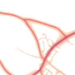 Daytime road noise heatmap for WA4 4QY
