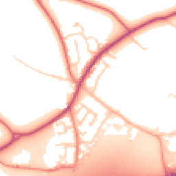 Daytime road noise heatmap for WA4 4RQ