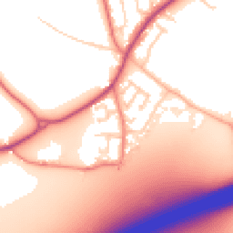 Daytime road noise heatmap for WA4 4RU