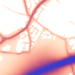 Daytime road noise heatmap for WA4 4RZ