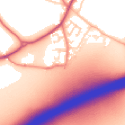 Daytime road noise heatmap for WA4 4SB