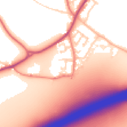 Daytime road noise heatmap for WA4 4TD