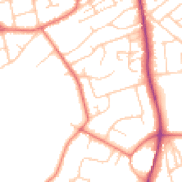 Daytime road noise heatmap for WA4 5AQ