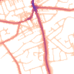 Daytime road noise heatmap for WA4 5AR
