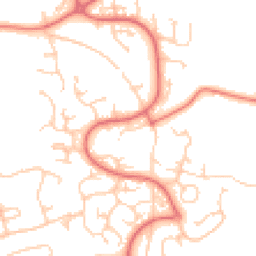 Daytime road noise heatmap for WA4 5AT