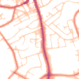 Daytime road noise heatmap for WA4 5BT