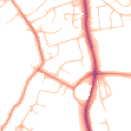 Daytime road noise heatmap for WA4 5DB