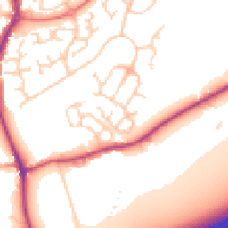 Daytime road noise heatmap for WA4 5GX
