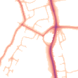 Daytime road noise heatmap for WA4 5JW