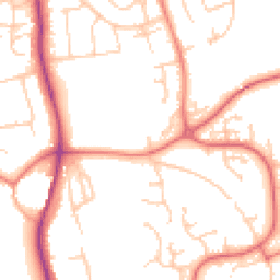 Daytime road noise heatmap for WA4 5JX