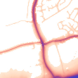 Daytime road noise heatmap for WA4 5PG
