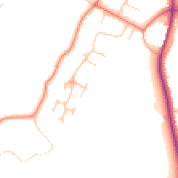 Daytime road noise heatmap for WA4 5SA